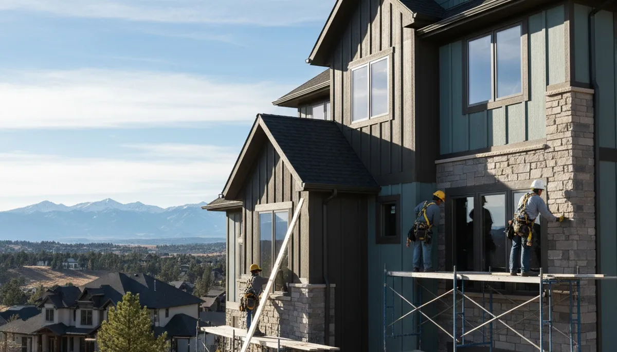 Vinyl siding installation in Denver, CO for a home exterior by a professional siding contractor